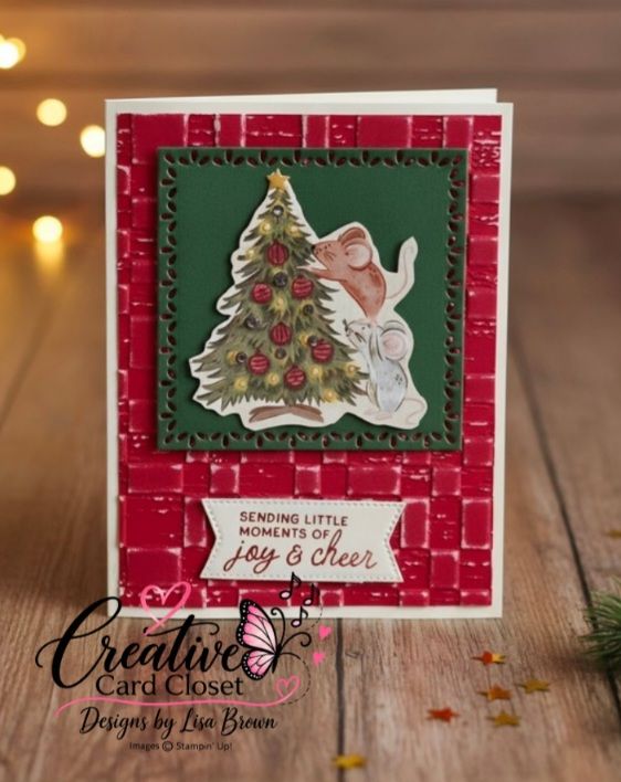 🎄 A Little Christmas — Distressed Embossed Christmas Card
