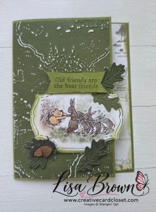 Easy Embossing Folder Technique using Hundred Acre Woods Folder