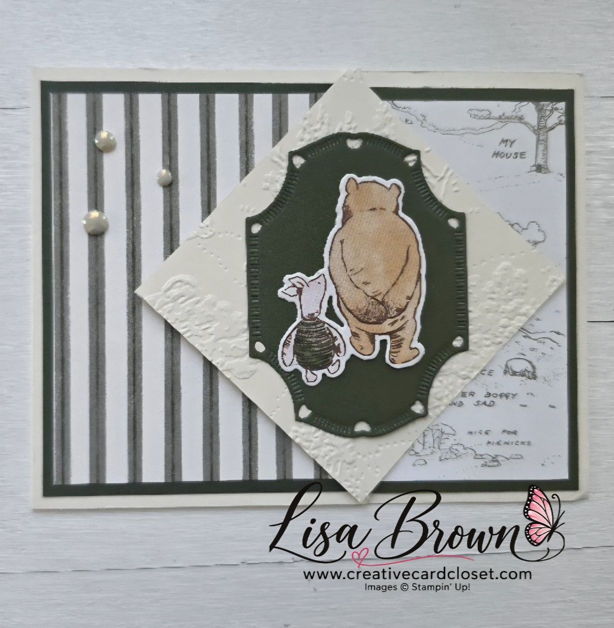 Diamond Fold Card – Silly Old Bear